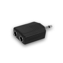 Adaptador 2 Jack Mono 6.5 a Plug Mono 3.5 Artekit 3.5M6.5DM Plastico