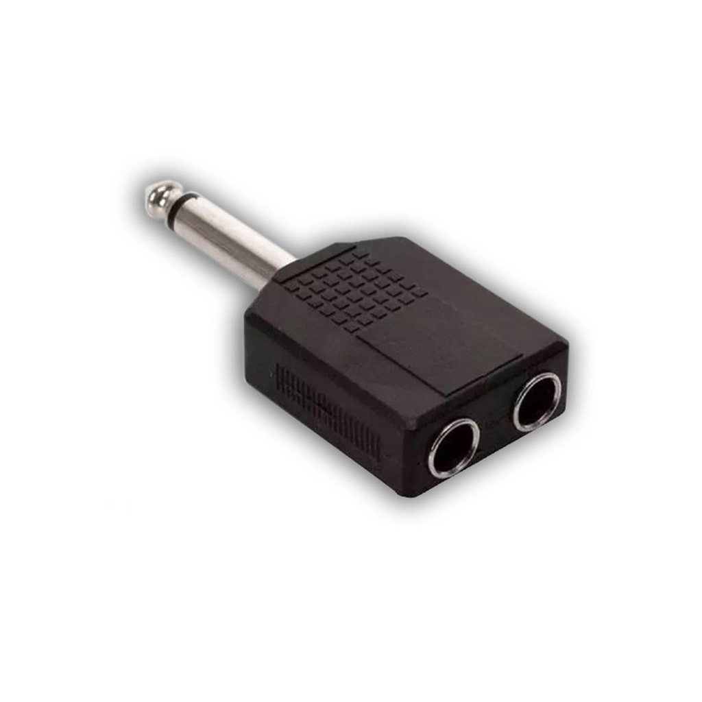 Adaptador 2 Jack Mono 6.5 a Plug Mono 6.5 Artekit 6.5M6.5DM Plastico