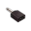 Adaptador 2 Jack Mono 6.5 a Plug Mono 6.5 Artekit 6.5M6.5DM Plastico