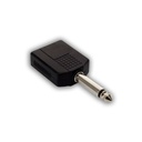 Adaptador 2 Jack Mono 6.5 a Plug Mono 6.5 Artekit 6.5M6.5DM Plastico