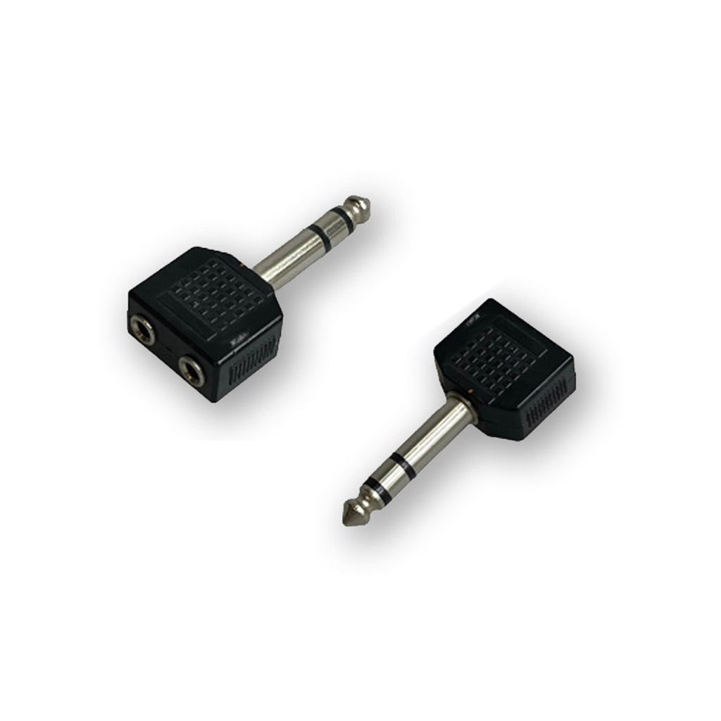 Adaptador 2 Jack Stereo 3.5 a Plug Stereo 6.5 Artekit 6.5S3.5DS Plastico