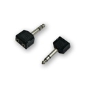 Adaptador 2 Jack Stereo 3.5 a Plug Stereo 6.5 Artekit 6.5S3.5DS Plastico