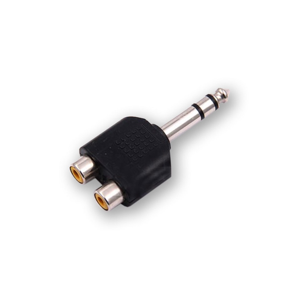 Adaptador 2 Jack Rca a Plug Stereo 6.5 Artekit 6.5SDRCA Plastico