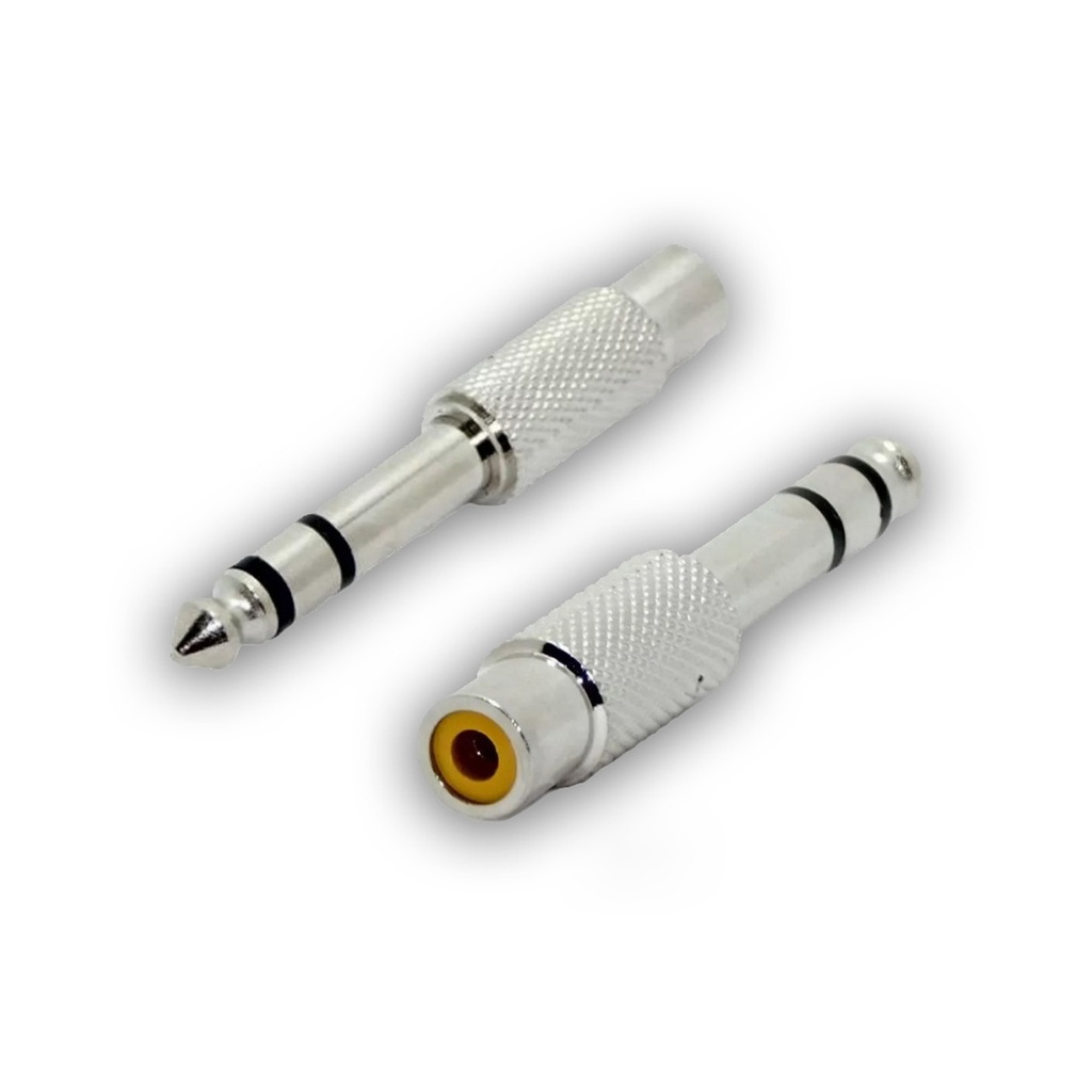 Adaptador Jack Rca a Plug Stereo 6.5 Artekit 6.5SRCAM Metalico