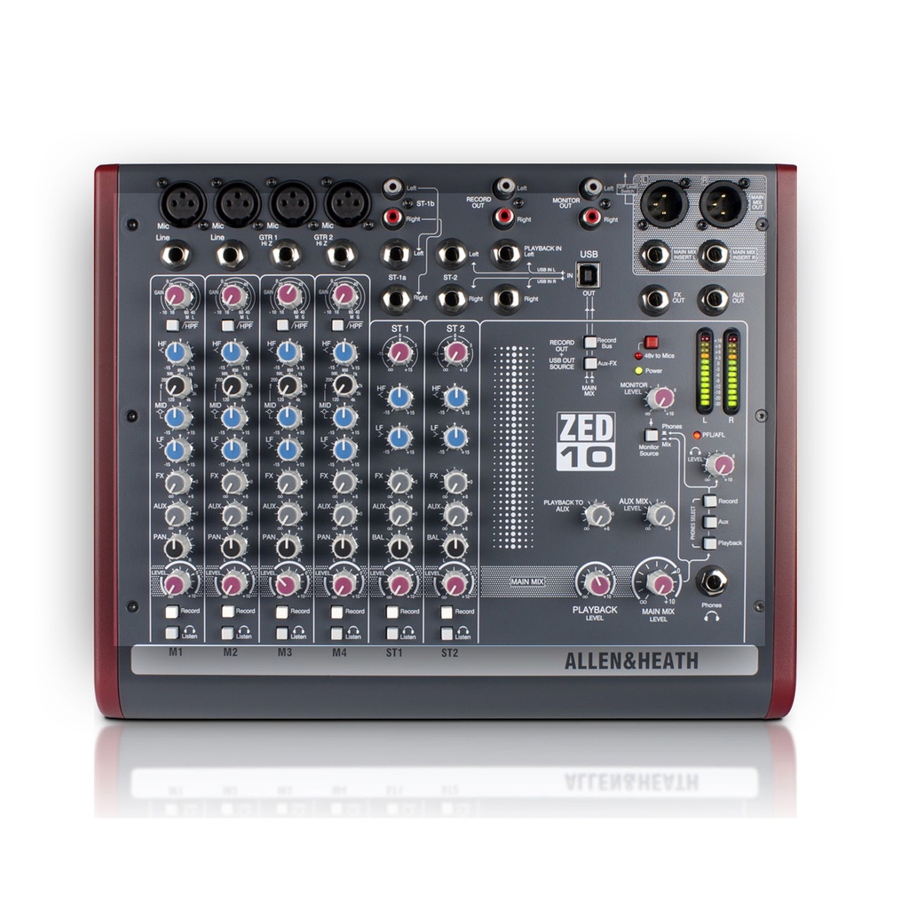 Mixer 4 canales USB in/out  Phantom 48V  ALLEN & HEATH ZED10