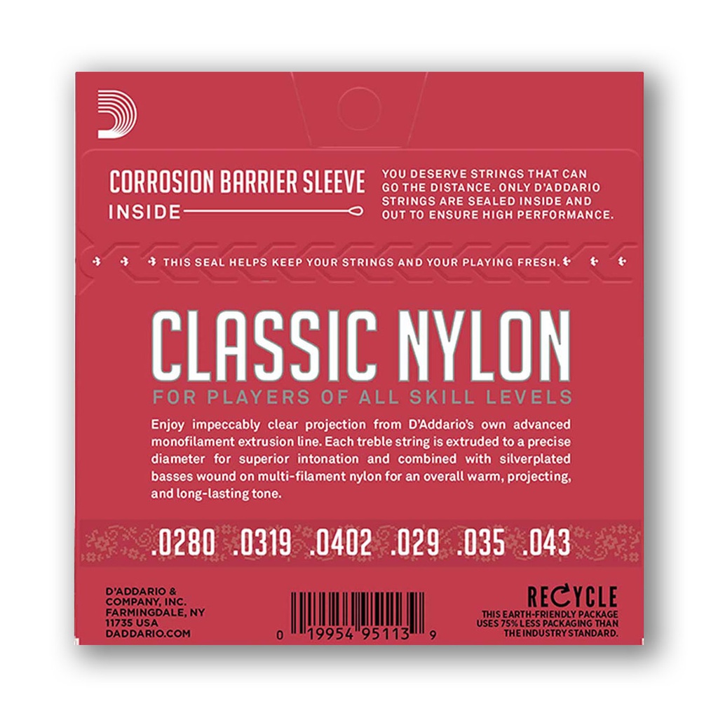 Encordado Guitarra Clasica D'addario EJ27N