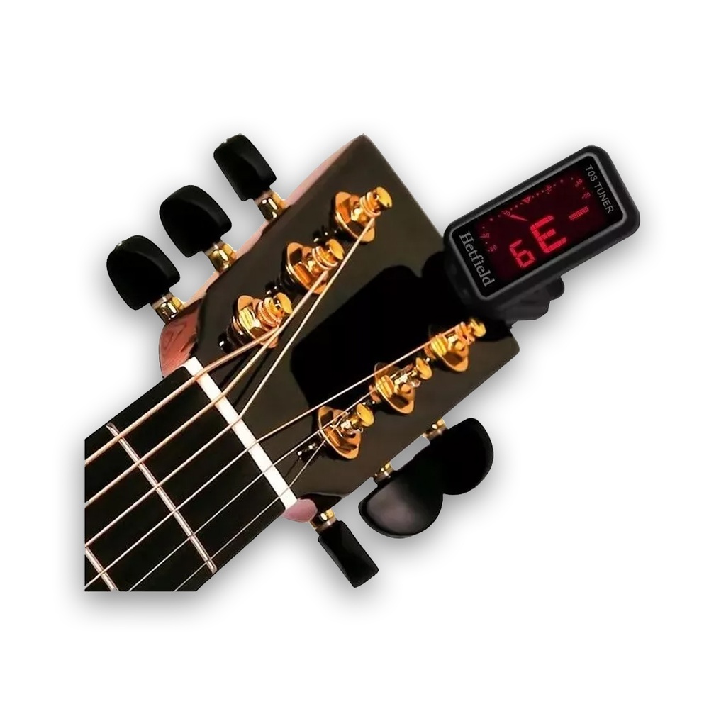 Afinador de Guitarra/Bajo/Ukelele/Violin Hetfield T03