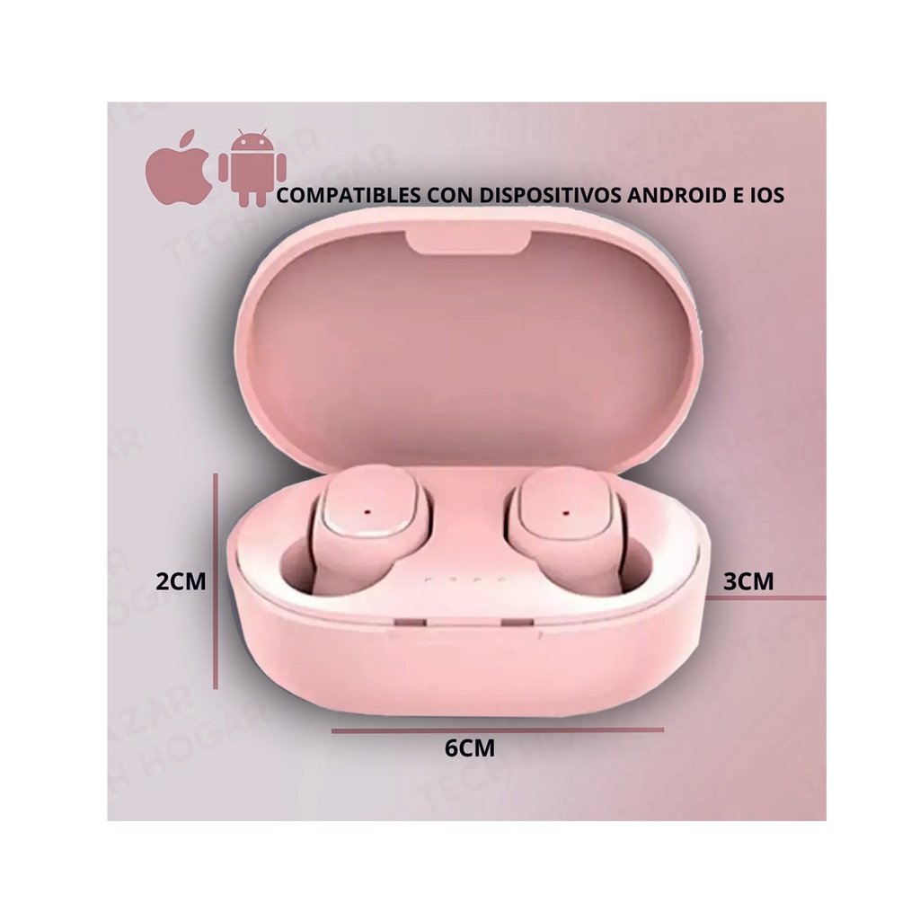 Auriculares In-ear Inalámbricos A6s Rosa