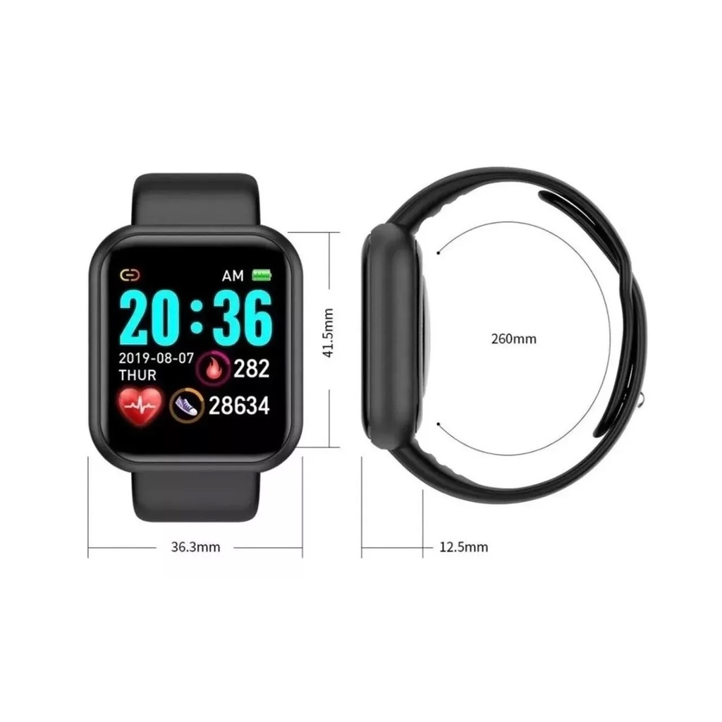 Smartwatch Reloj Inteligente Smart Band Y68
Bluetooth Y68 D20 Negro
