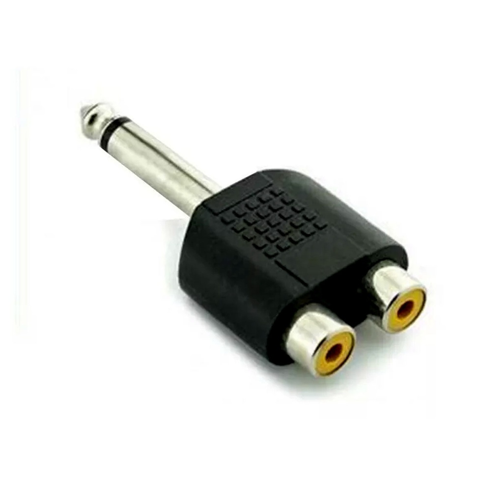Adaptador 2 Jack RCA a Plug Mono 6.5 Artekit (6.5MDRCA) Plastico