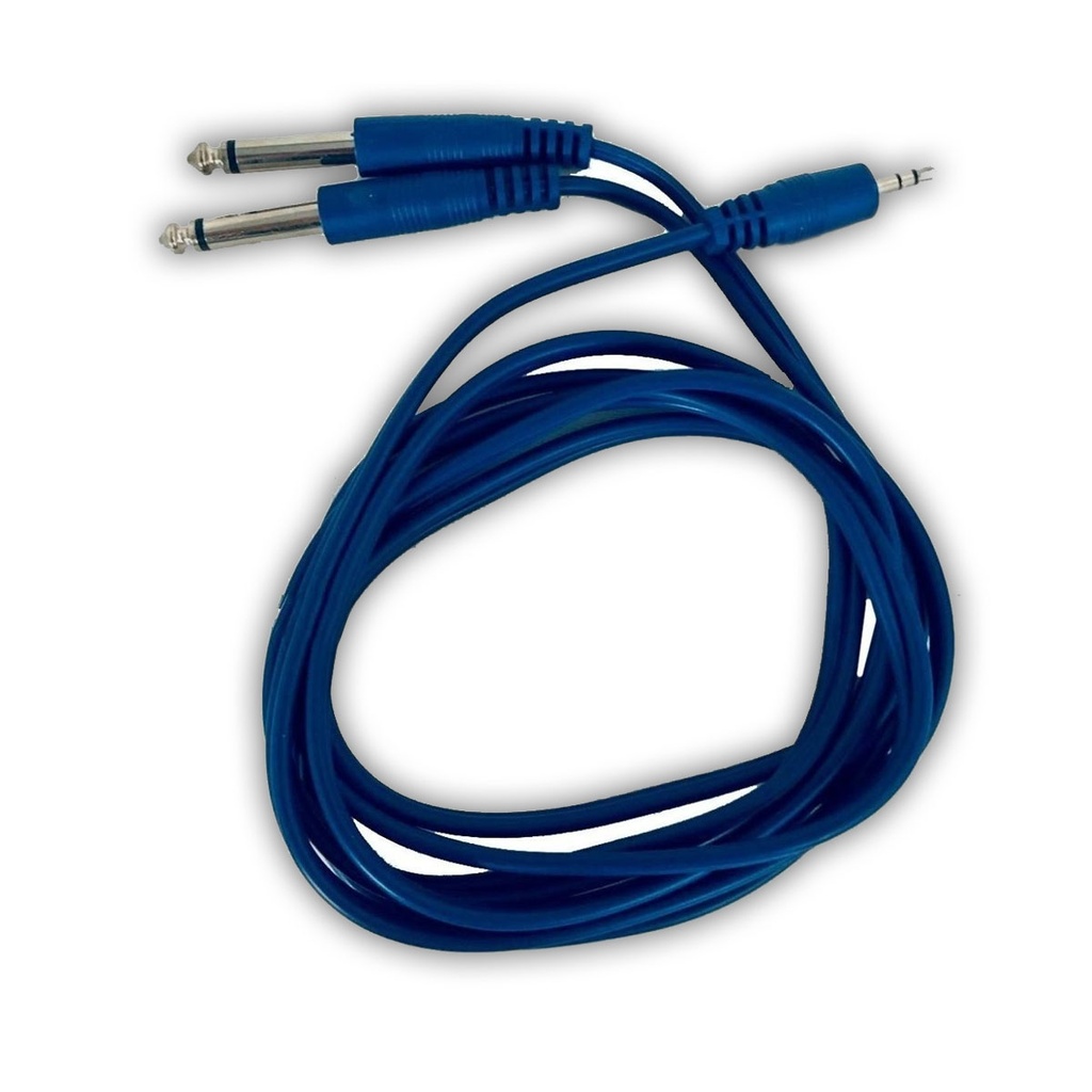 Cable Plug 3.5 Stereo a 2 Plug Mono 6.5 - 90cm Artekit (C3.5STX26.5M0.9)