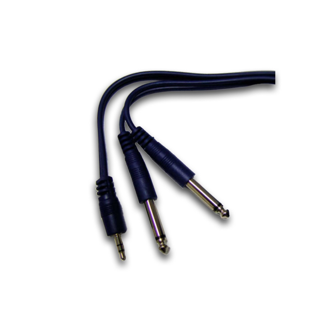 Cable Armado Plug Stereo 3.5 a 2 Plug Mono 6.5 - 2mts Artekit (C3.5STX26.5M2)