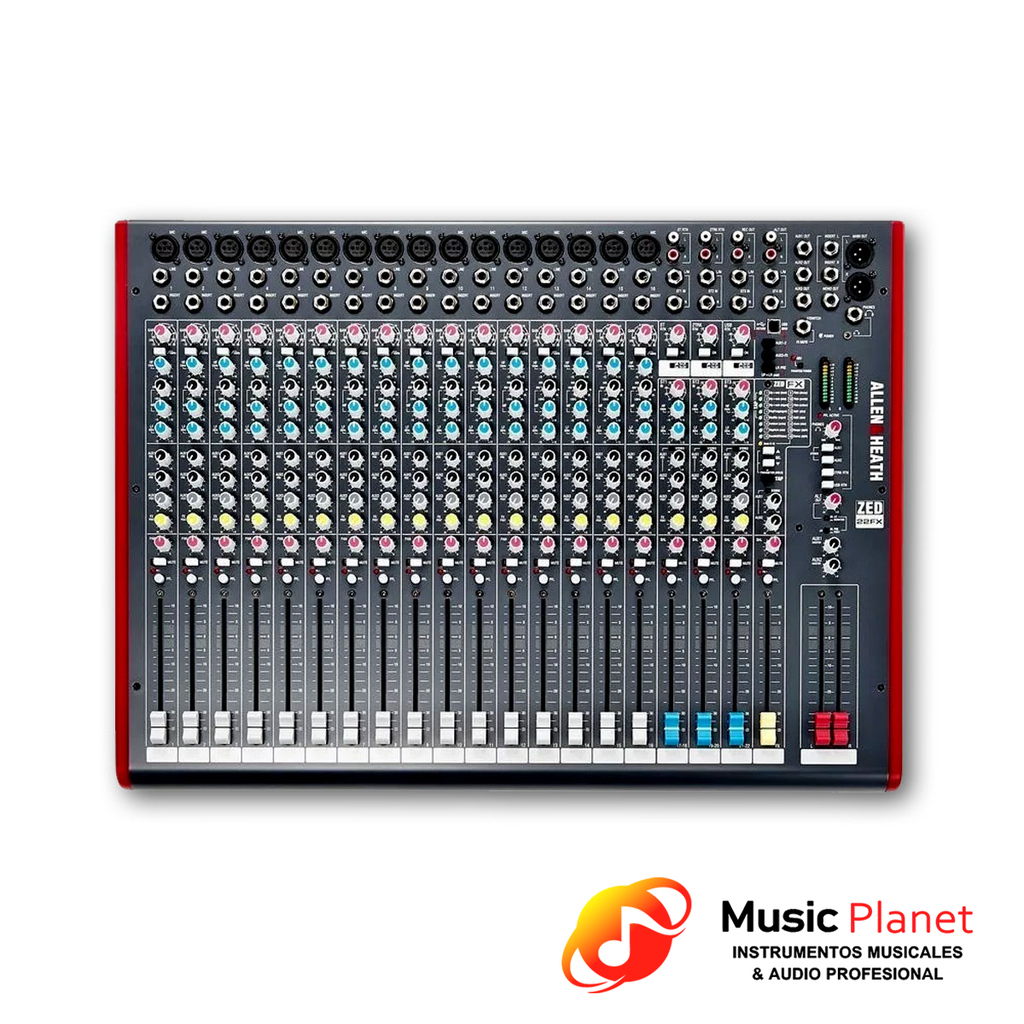 Mixer ALLEN & HEATH ZED-22FX 16 Canales Usb Faders ALPS