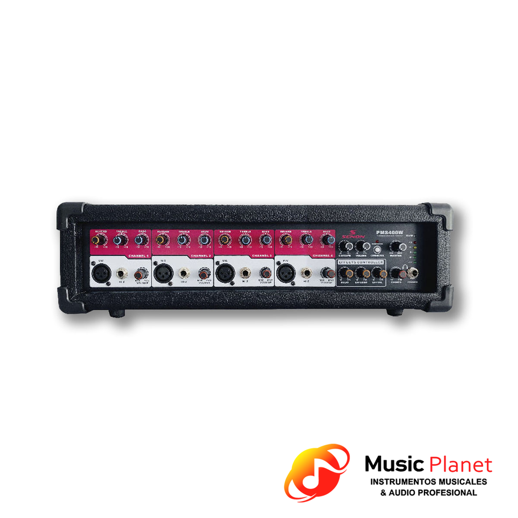 Mixer SENON PMS400W 4 Canales Wireless