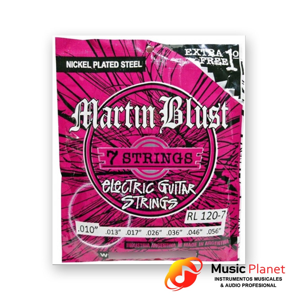 Encordado Guitarra Electrica Martin Blust RL120-7