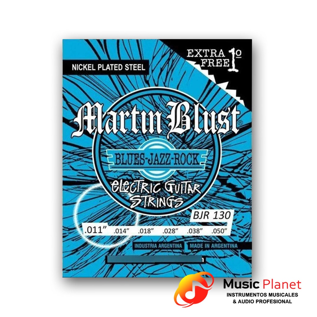 Encordado Guitarra Electrica Martin Blust BJR130              
