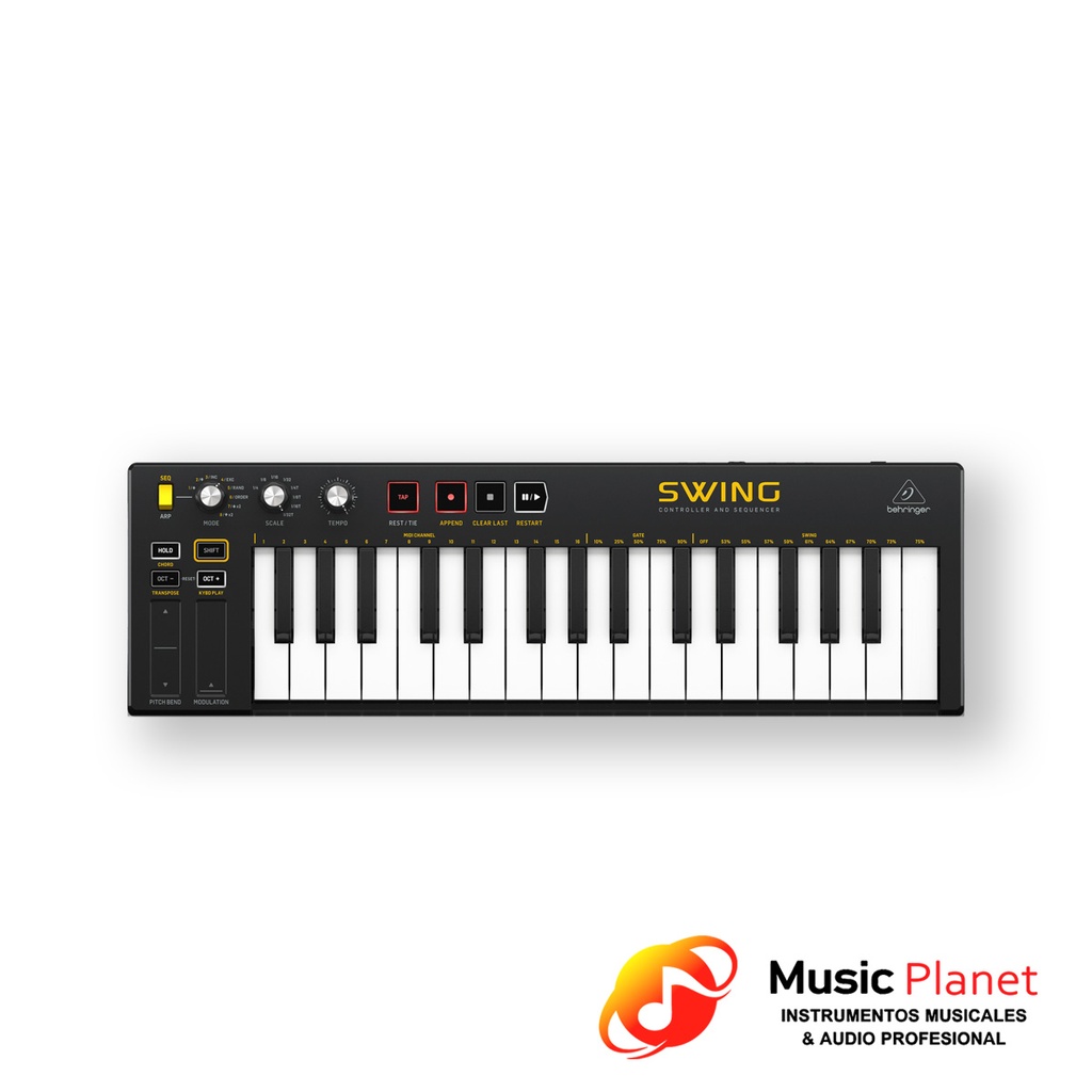 ​Teclado Controlador MIDI Behringer Swing​