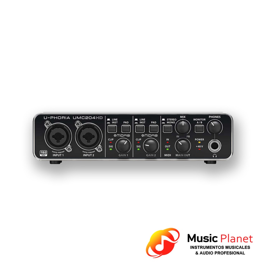 Interface Audio MIDI Behringer UMC204 HD