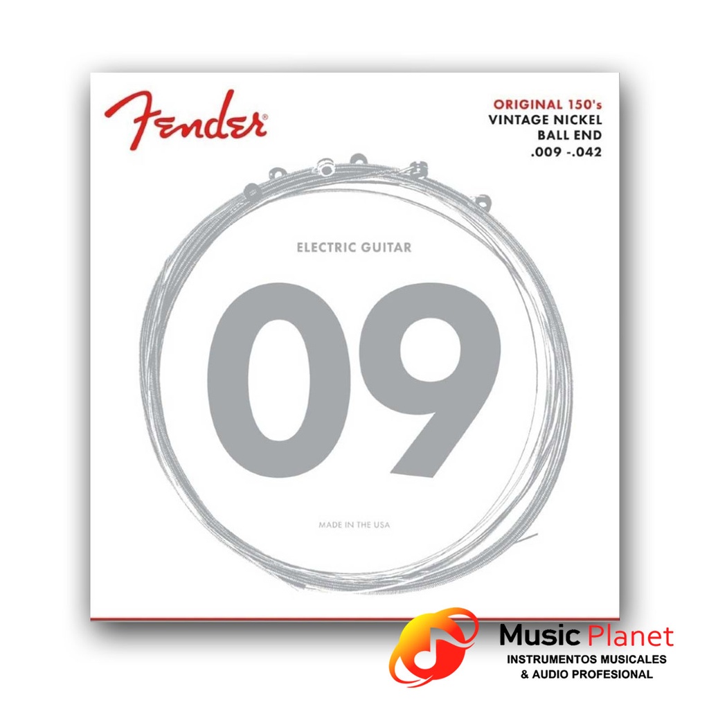 Encordado Guitarra Electrica Fender BALL END 250L Light