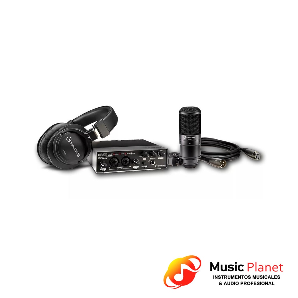 ​Interface de Audio y MIDI Steinberg UR22MKII Rec Pack