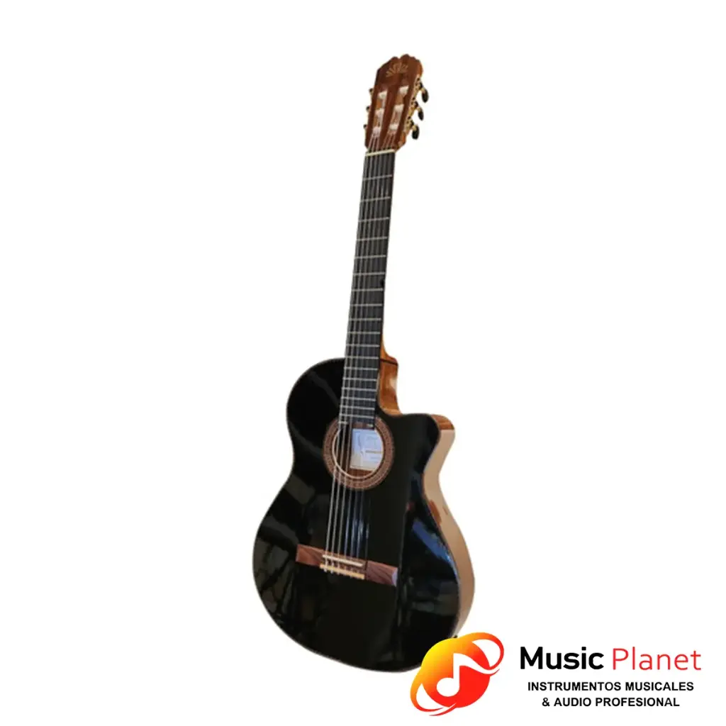 Guitarra Clasica Criolla Corte EQ La Alpujarra 86K PSY Negra
