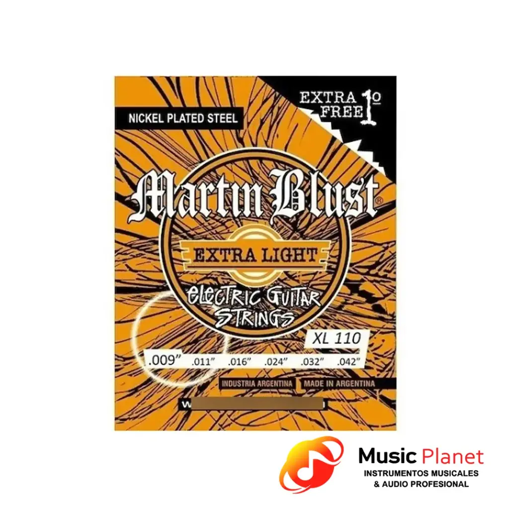 Encordado Guitarra Electrica Martin Blust XL110 - 0.09