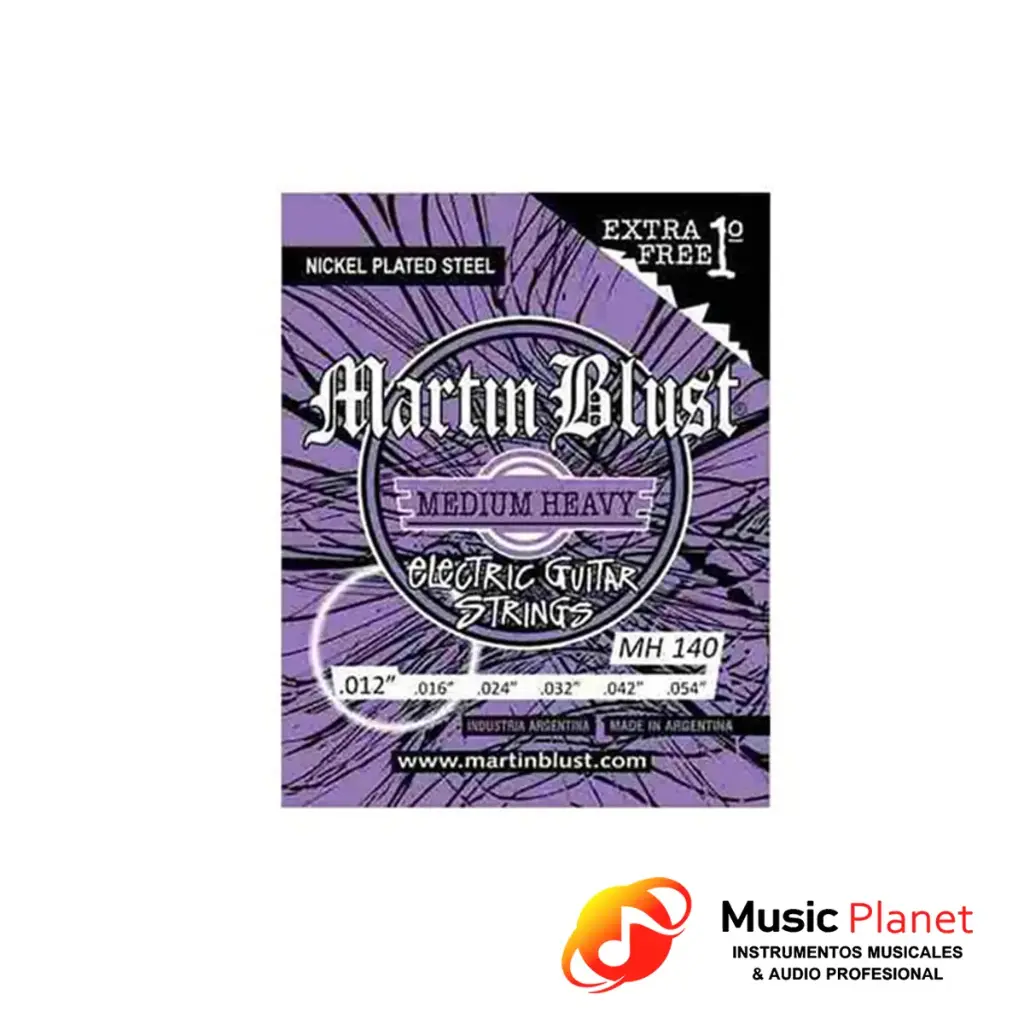 Encordado Guitarra Electrica Martin Blust MH140 - 0.012