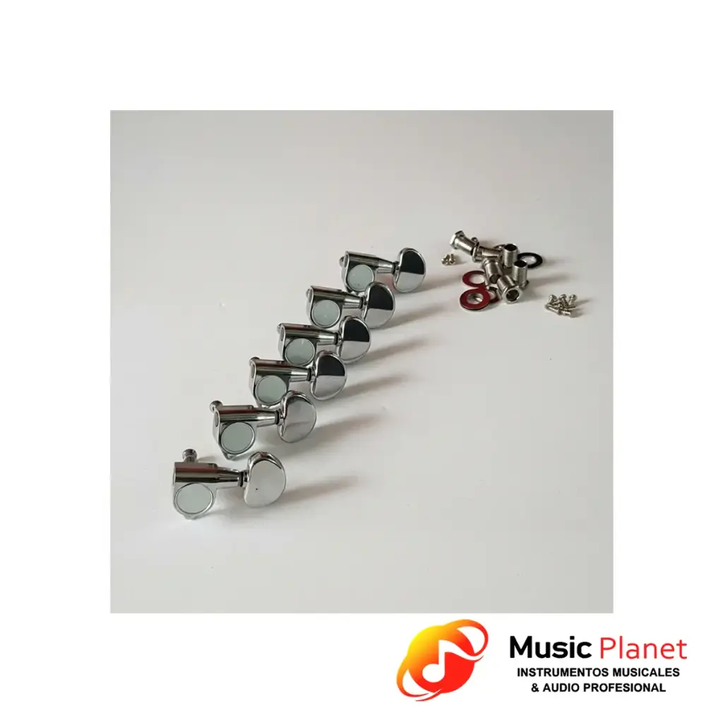 Clavijero Guitarra Electrica Matrix - Gotoh 6L Paleta Chica - Cromado