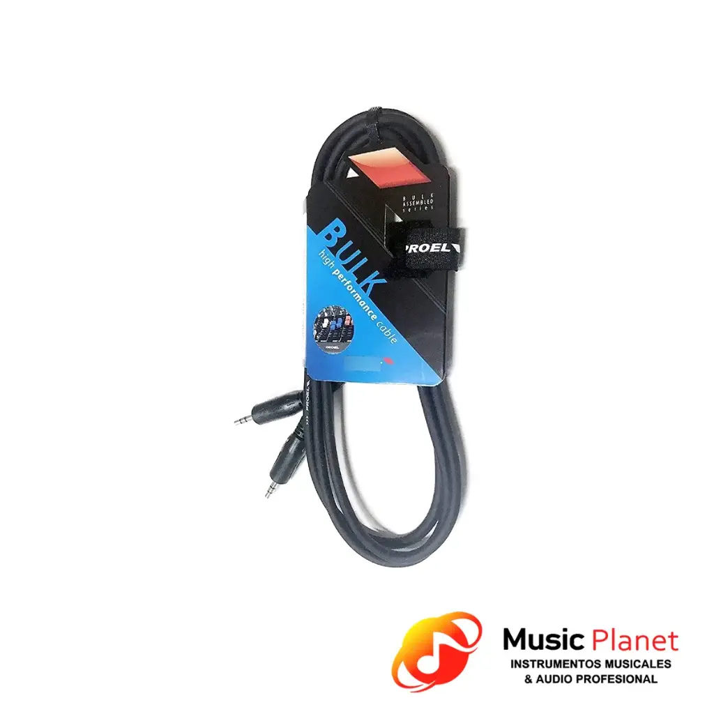 Cable Mini Plug Stereo/Stereo Proel BULK510LU3 - 3mts. - Negro