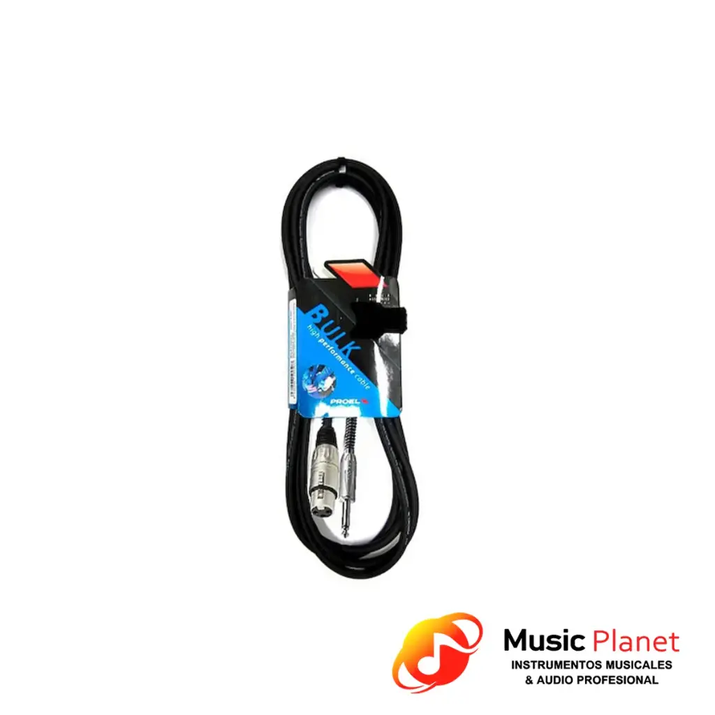 Cable Canon Hermbra/Plug Macho 6.3mm Mono Proel - BULK200LU3 - 3mts