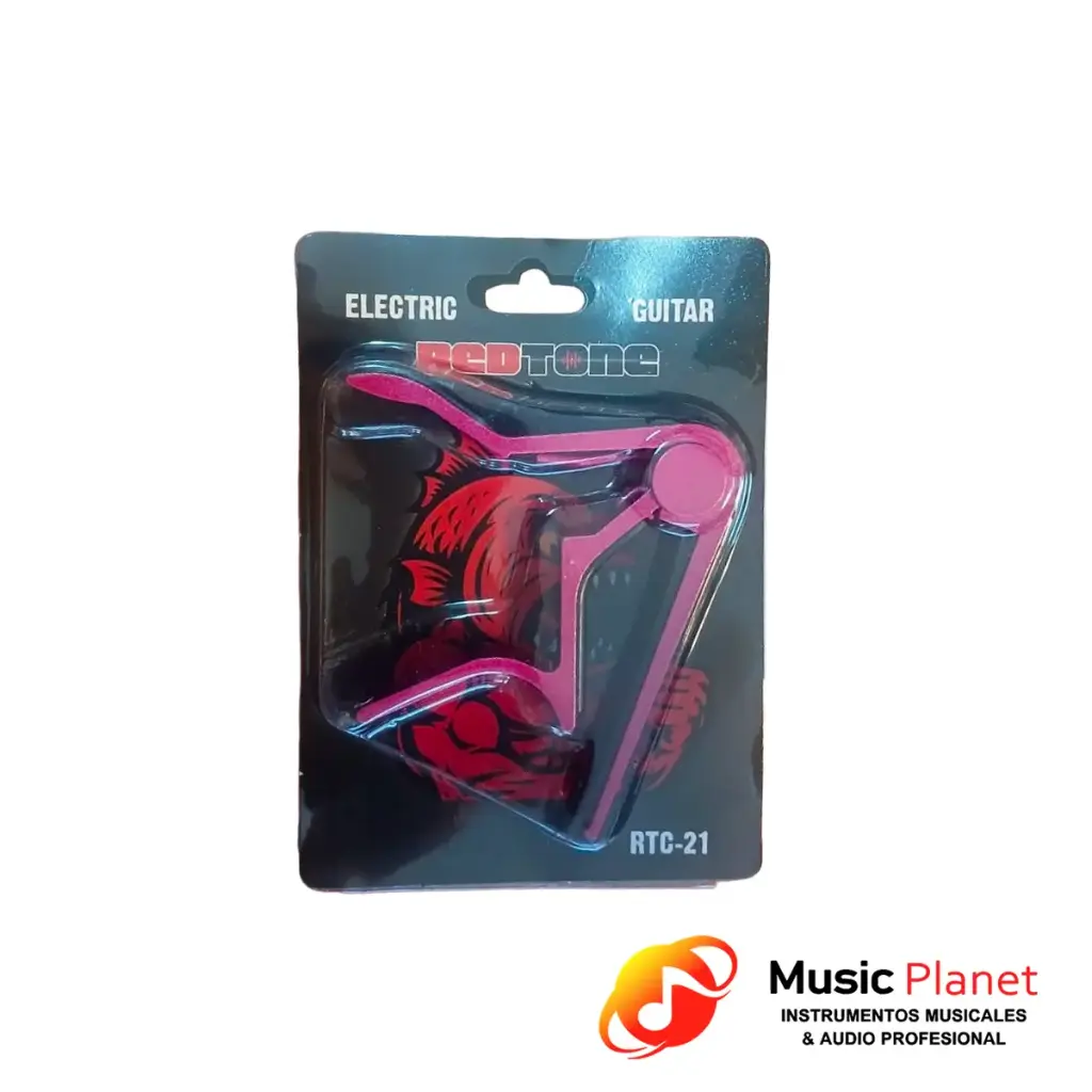 Capotraste Guitarra Electrica/Acustica Red Tone RTC-21-EL - Rojo