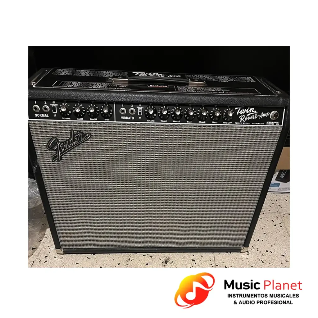 Amplificador Guitarra Electrica Fender Twin Reverb 85W - Negro