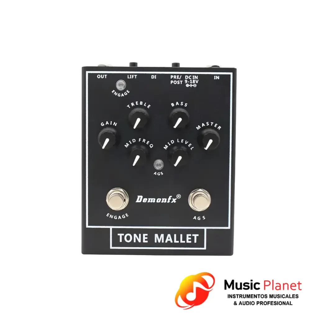 Pedal Overdrive Demon FX - Tone Mallet - Negro
