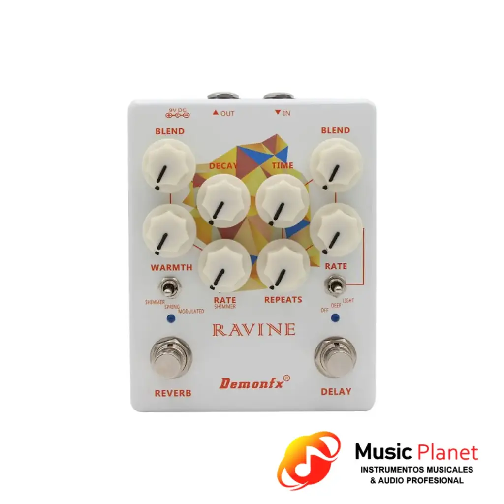Pedal Reverb/Delay Demon FX - RAVINE - Blanco