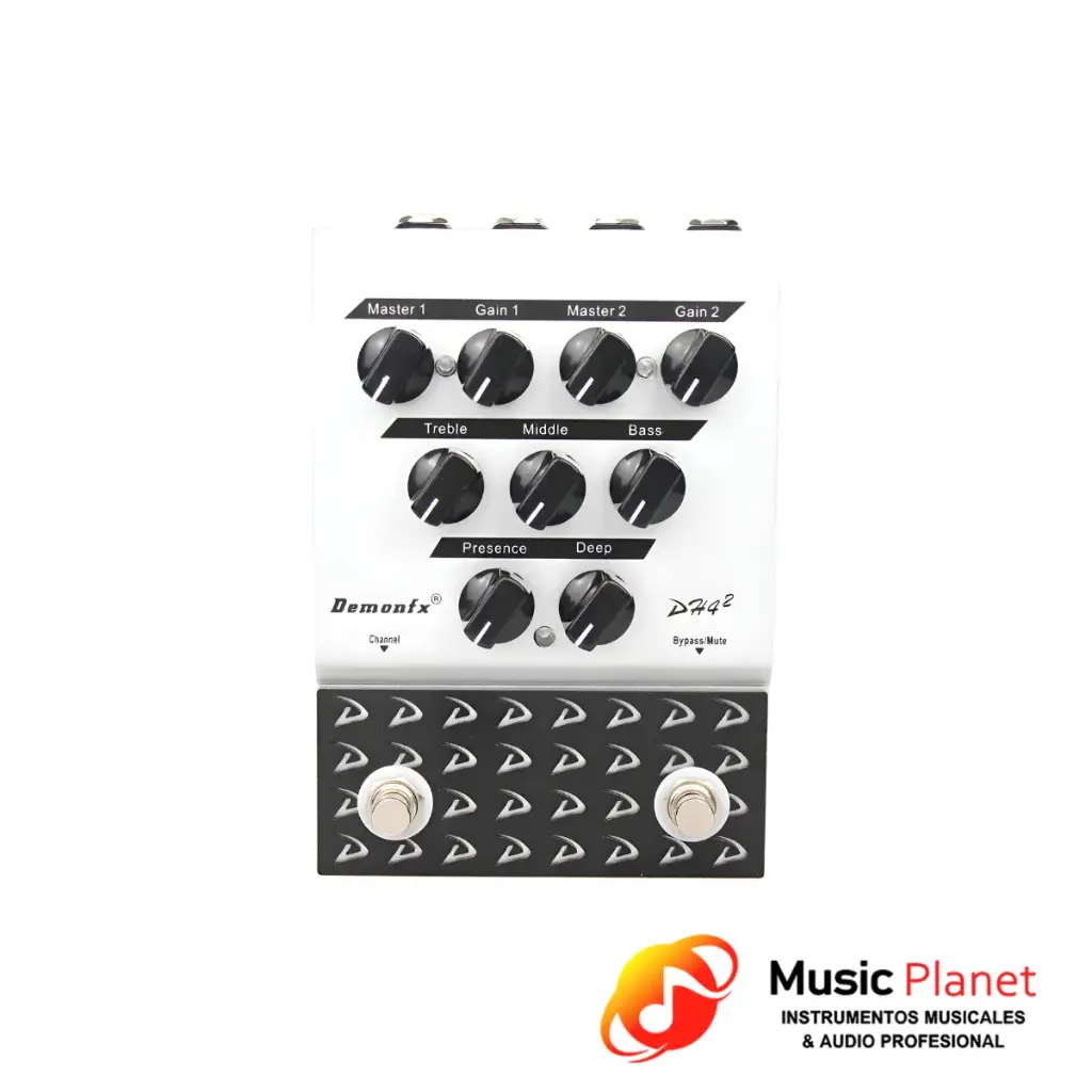 Pedal PreAmp Demon FX - Dh4-2 Distortion - Blanco