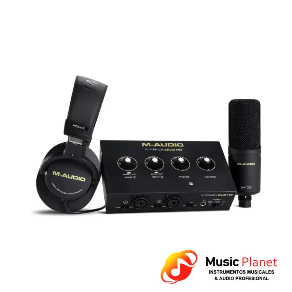 Kit Grabacion M-Audio - MTRACK DUO HD PACK -Negro