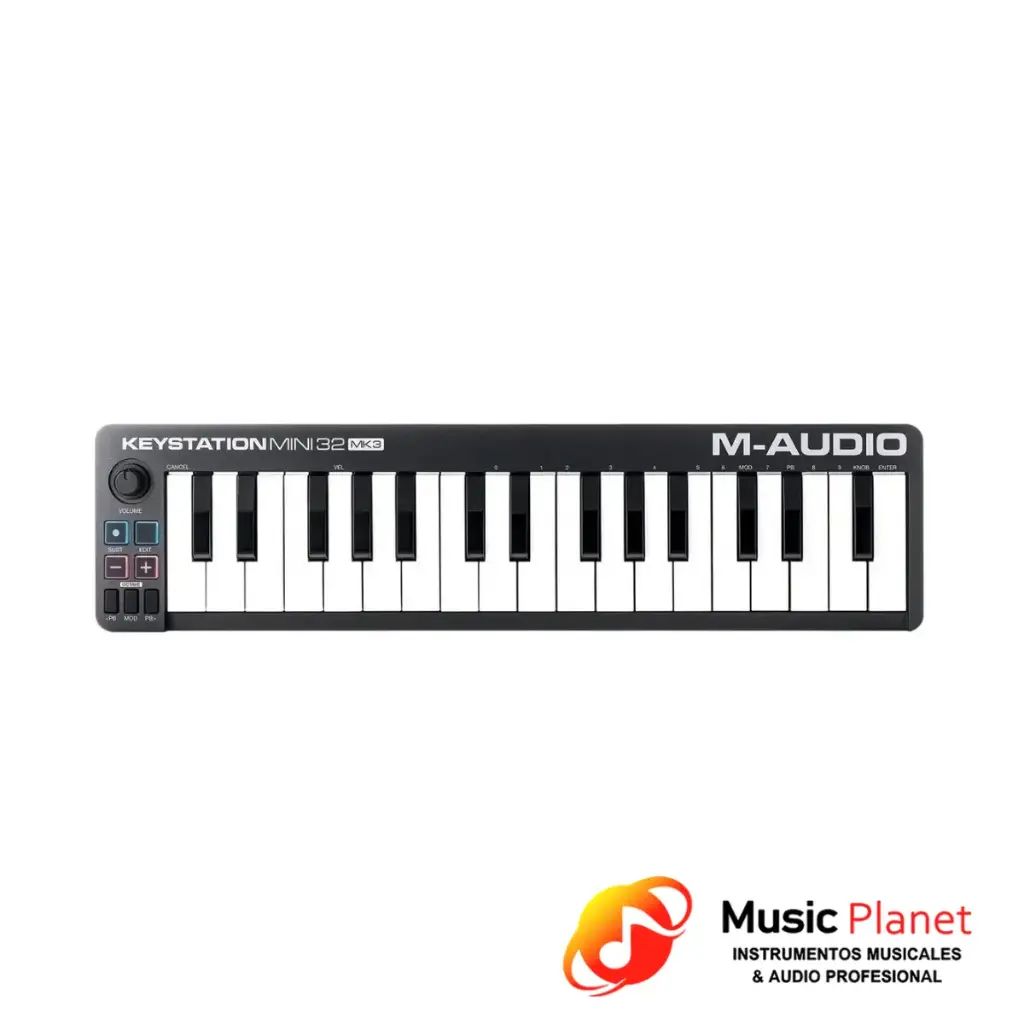 Teclado Controlador MIDI M-Audio - KEYSTATIONMINI32Mk3  - Negro