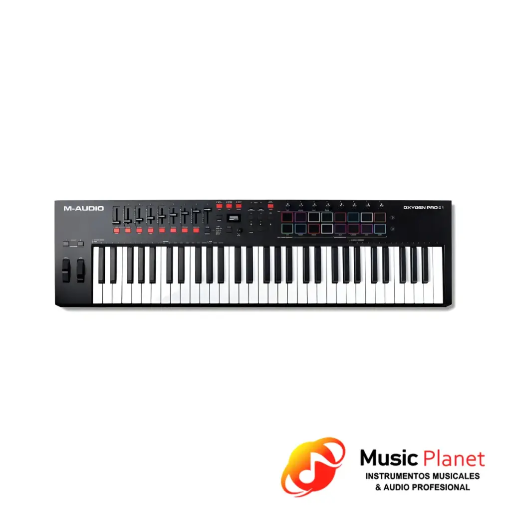 Teclado Controlador MIDI M-Audio - OXYGEN PRO 61 - Negro