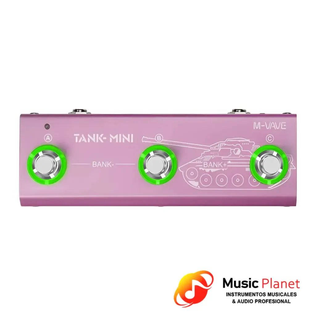 Pedalera Multiefectos M-Vave - TANK MINI - Rosa