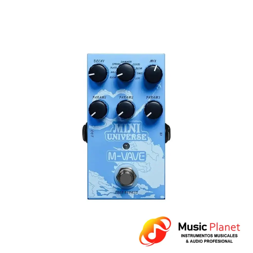 Pedal Reverb M-Vave - MINI UNIVERSE - Azul