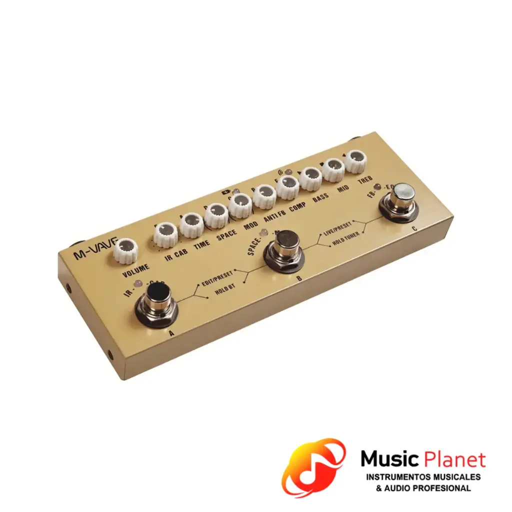 Pedalera Multiefectos M-Vave - CUBE BABY ACOUSTIC - Marron