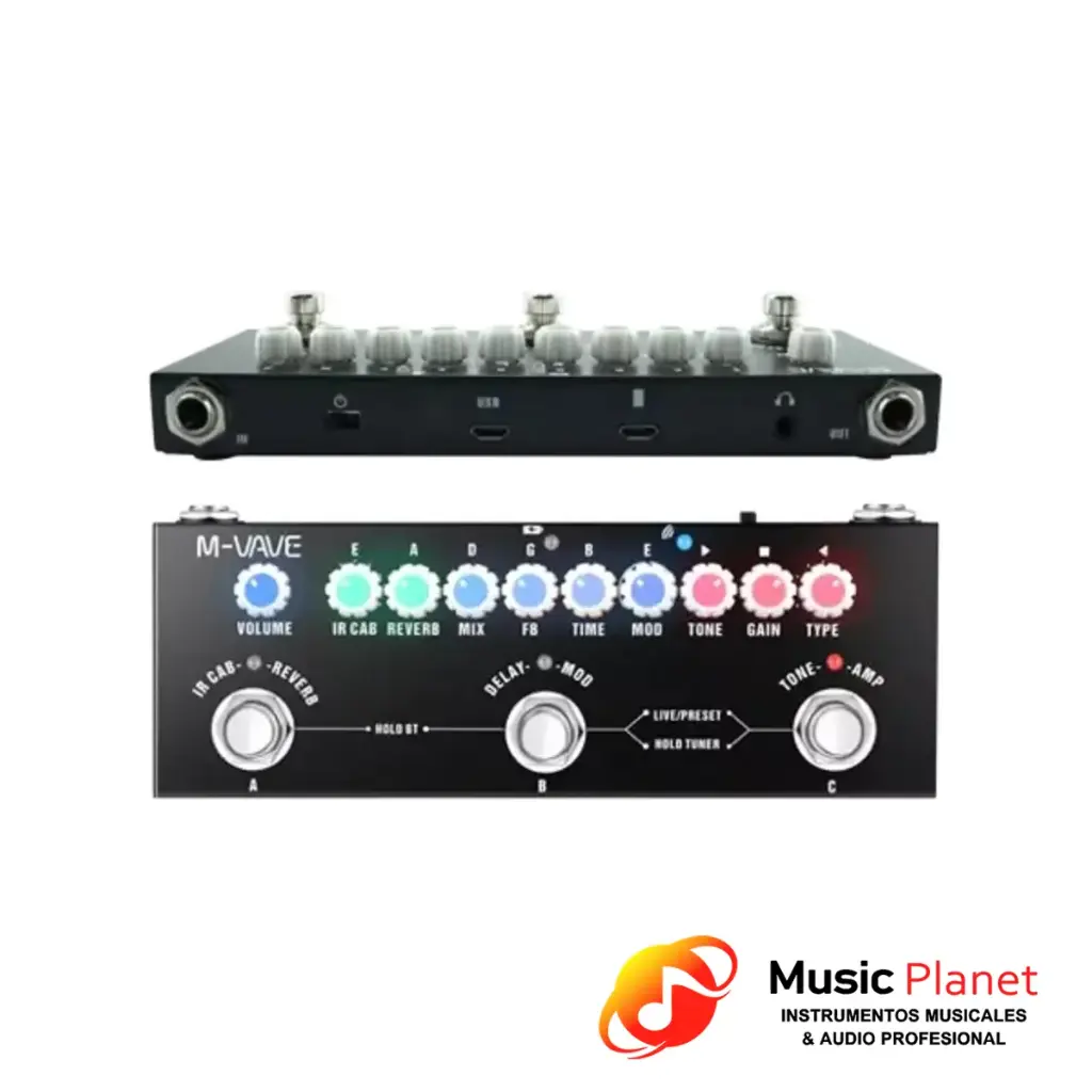 Pedalera Multiefectos M-Vave - CUBE BABY GUITAR - Negro