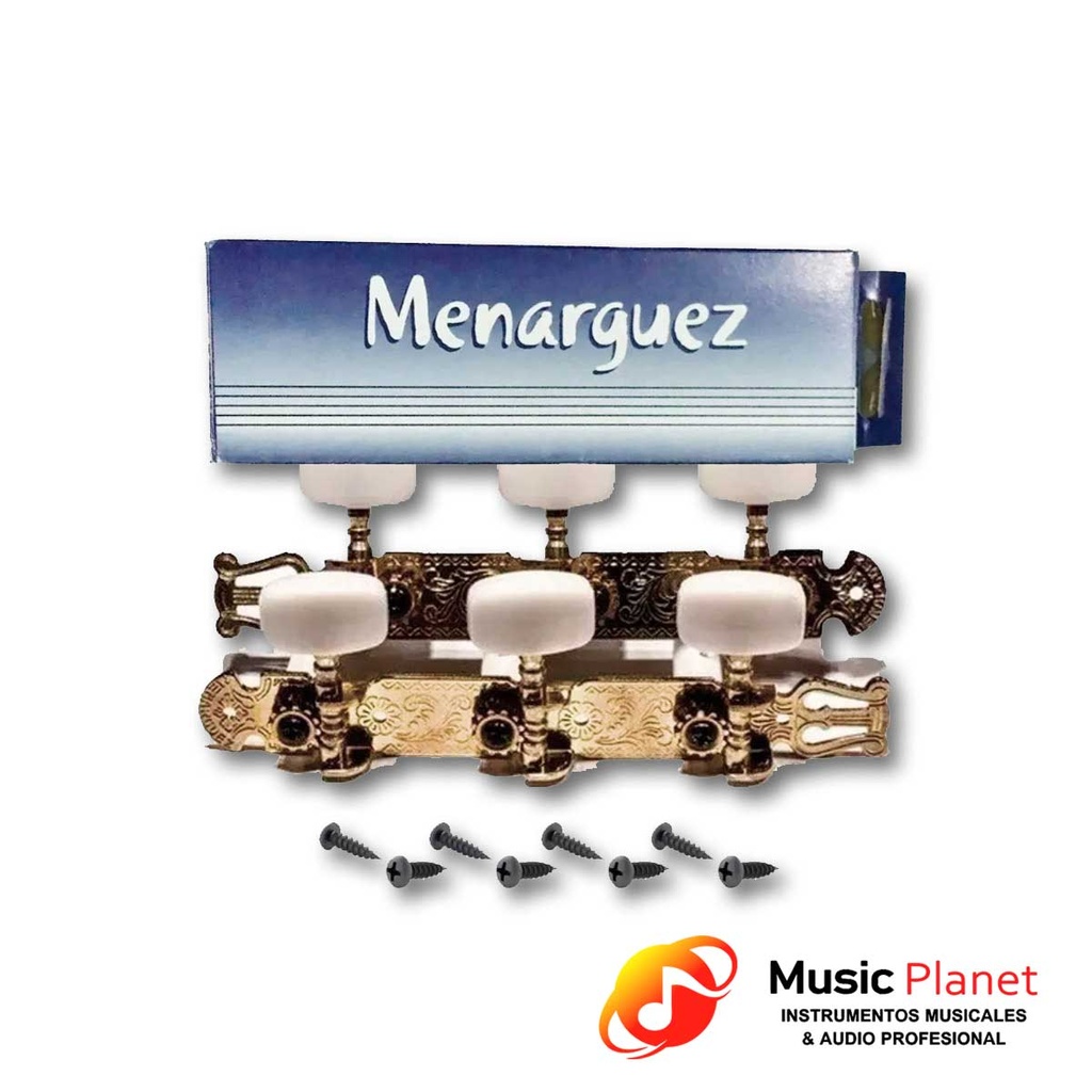 Clavijero Guitarra Clasica / Criolla Menarguez 208 Dorado