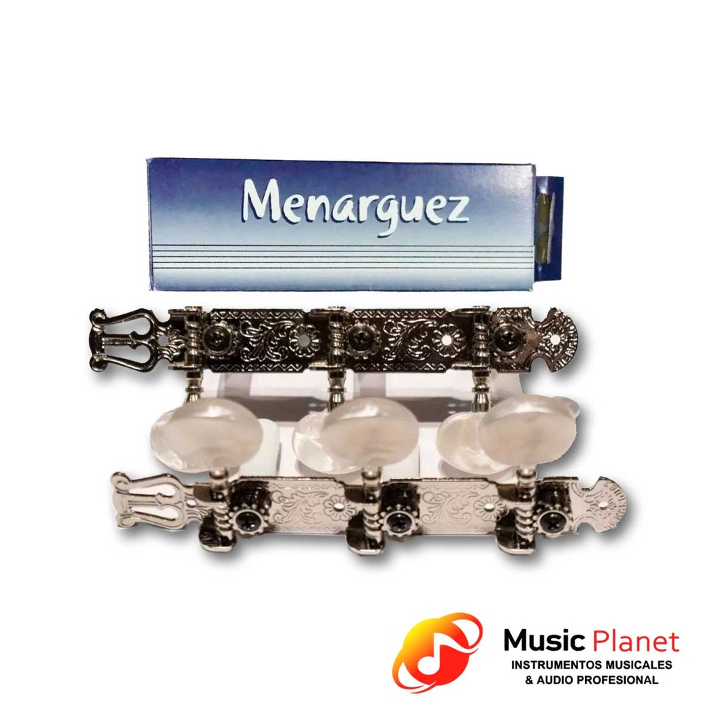 Clavijero Guitarra Clasica / Criolla Menarguez 209 Plateado