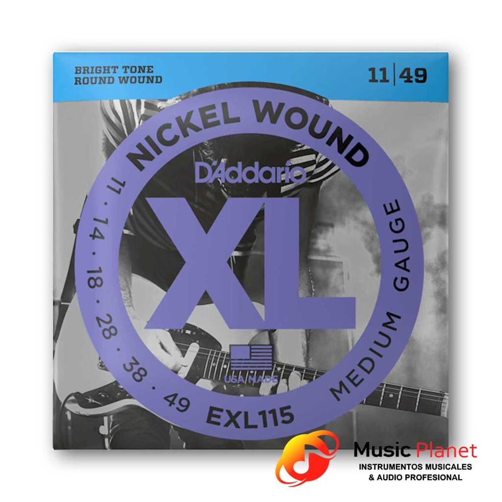 Encordado Guitarra Electrica D'addario EXL 115 