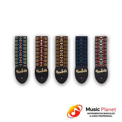 [(3) 21725600000] Correa Guitarra Electrica D'andrea 1313 WOVEN STRAP (surtidas - venta x unidad)