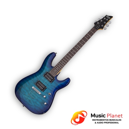 [(3D) 67614000003] Guitarra Electrica Schecter C-6 Plus Ocean Blue Burst