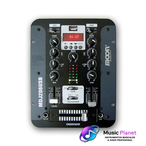 [MDJ206USB] Consola / Mixer Moon Audio Pro MDJ206USB