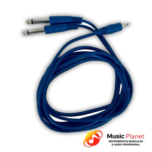 [C3.5STX26.5M0.9] Cable Plug 3.5 Stereo a 2 Plug Mono 6.5 - 90cm Artekit (C3.5STX26.5M0.9)