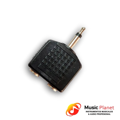 [3.5M3.5DS] Adaptador 2x Jack Stereo 3.5 a Plug Mono 3.5 Artekit (3.5M3.5DS) Plastico